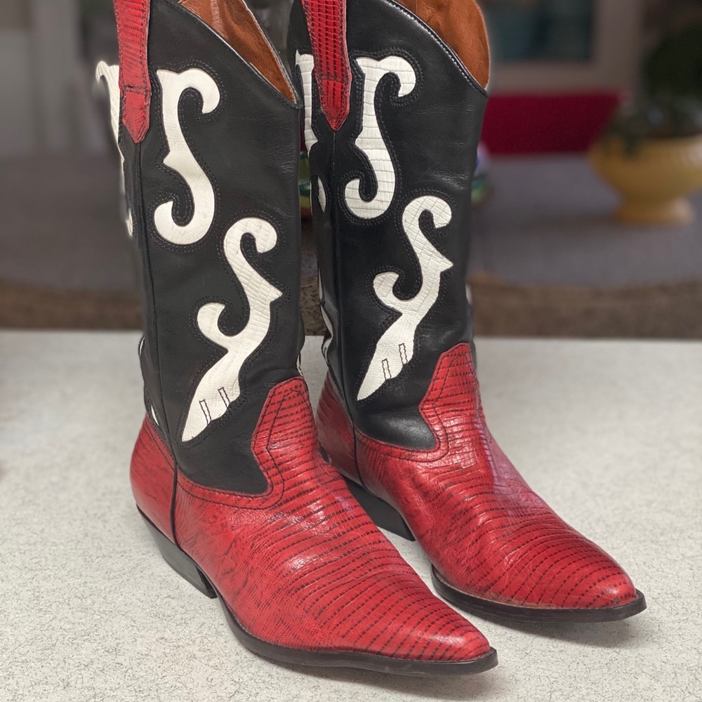 Nine West Women’s Leather Cowboy Boots